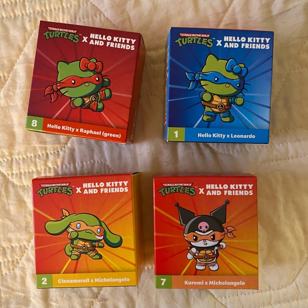 Hello Kitty x TMNT Collectible Figures